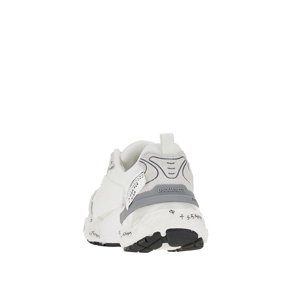 Dsquared2 Men Suede Leather And Mesh 'Faster' Sneakers DSQUARED2