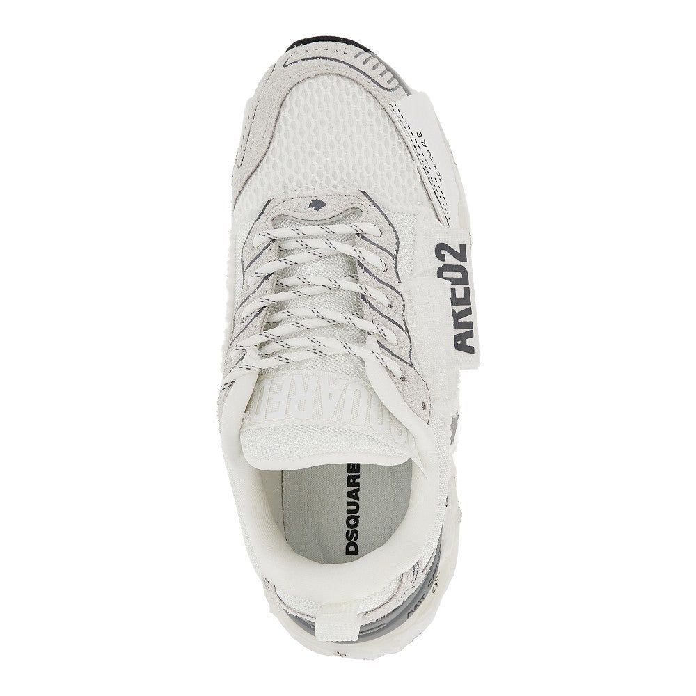 Dsquared2 Men Suede Leather And Mesh 'Faster' Sneakers DSQUARED2
