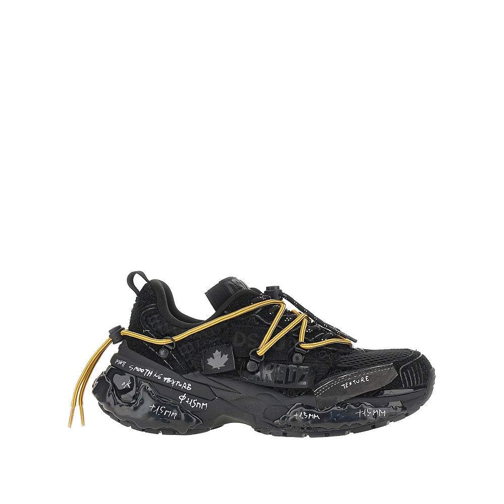 Dsquared2 Men Suede Leather And Mesh 'Faster' Sneakers DSQUARED2