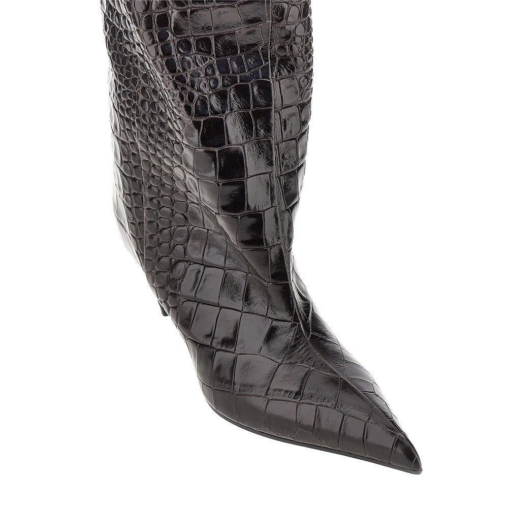 The Attico Women Croco-Embossed Leather 'Lea' Boots THE ATTICO