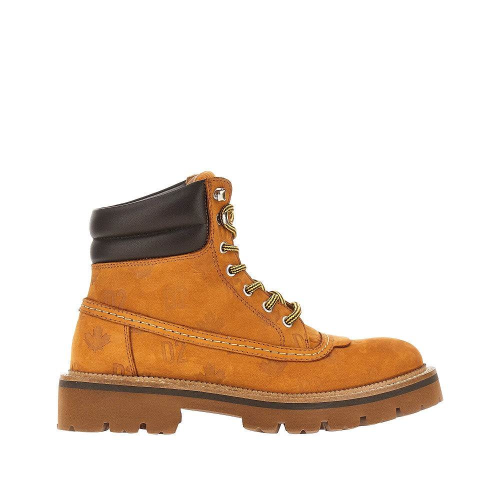 Dsquared2 Men 'D2 Monogram' Nubuck Leather Boots DSQUARED2