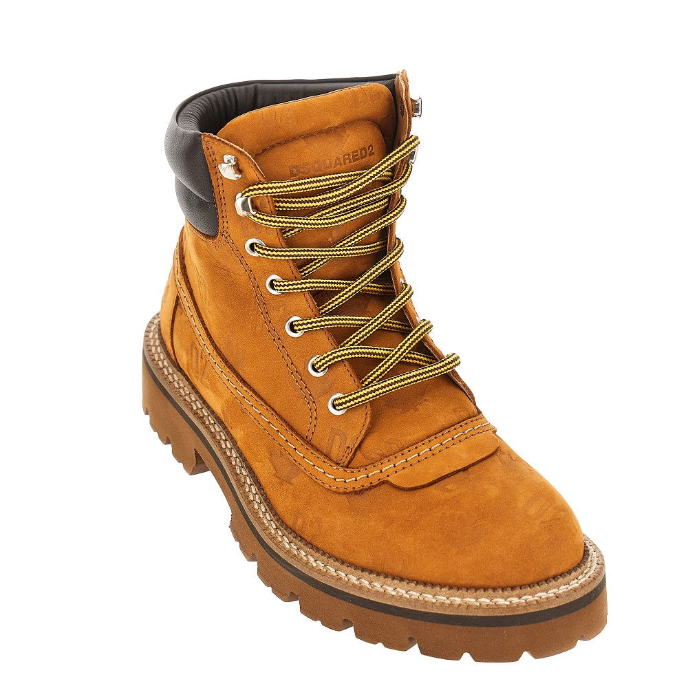 Dsquared2 Men 'D2 Monogram' Nubuck Leather Boots DSQUARED2