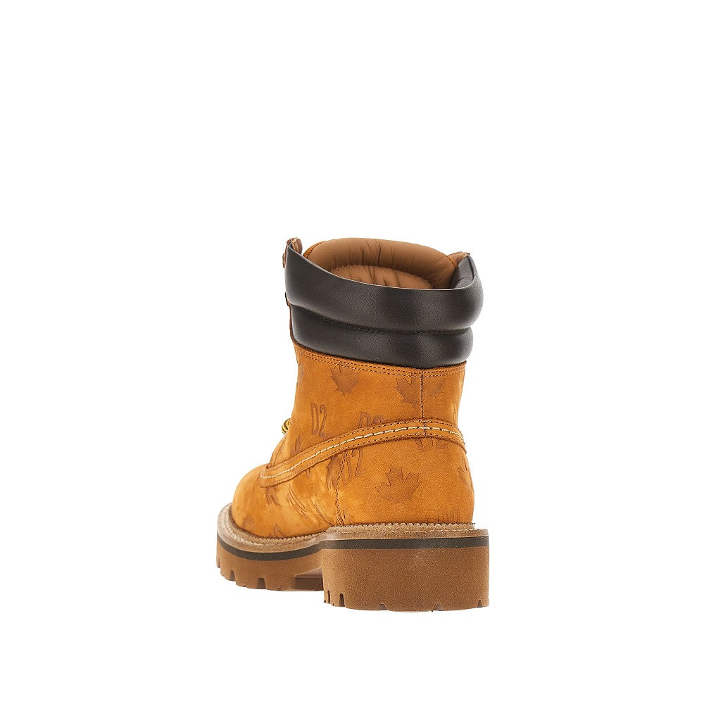 Dsquared2 Men 'D2 Monogram' Nubuck Leather Boots DSQUARED2