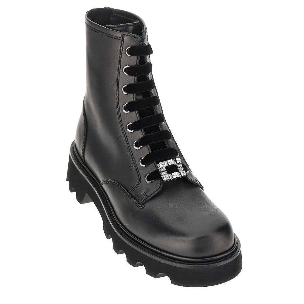 Roger Vivier Women Leather Viv' Rangers Truck Boots ROGER VIVIER