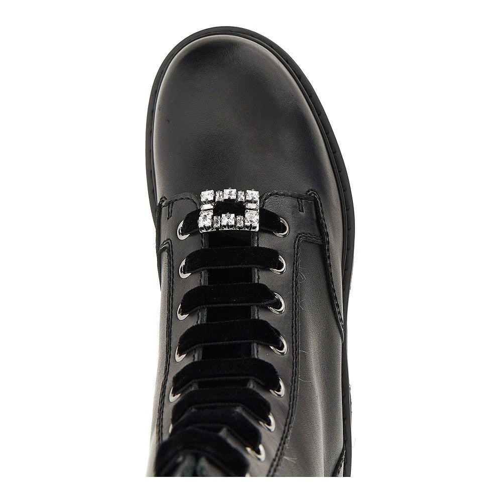 Roger Vivier Women Leather Viv' Rangers Truck Boots ROGER VIVIER