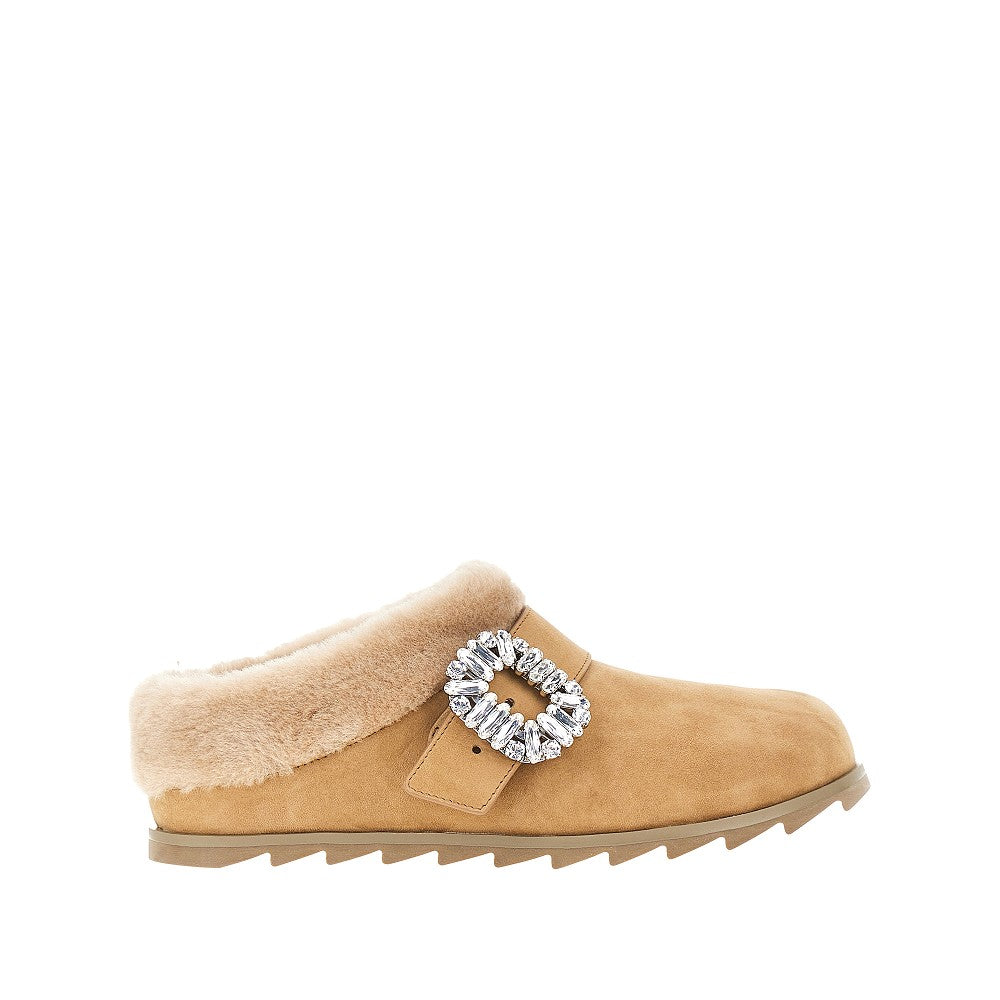 Roger Vivier Women Suede Leather Slidy Viv' Mules ROGER VIVIER