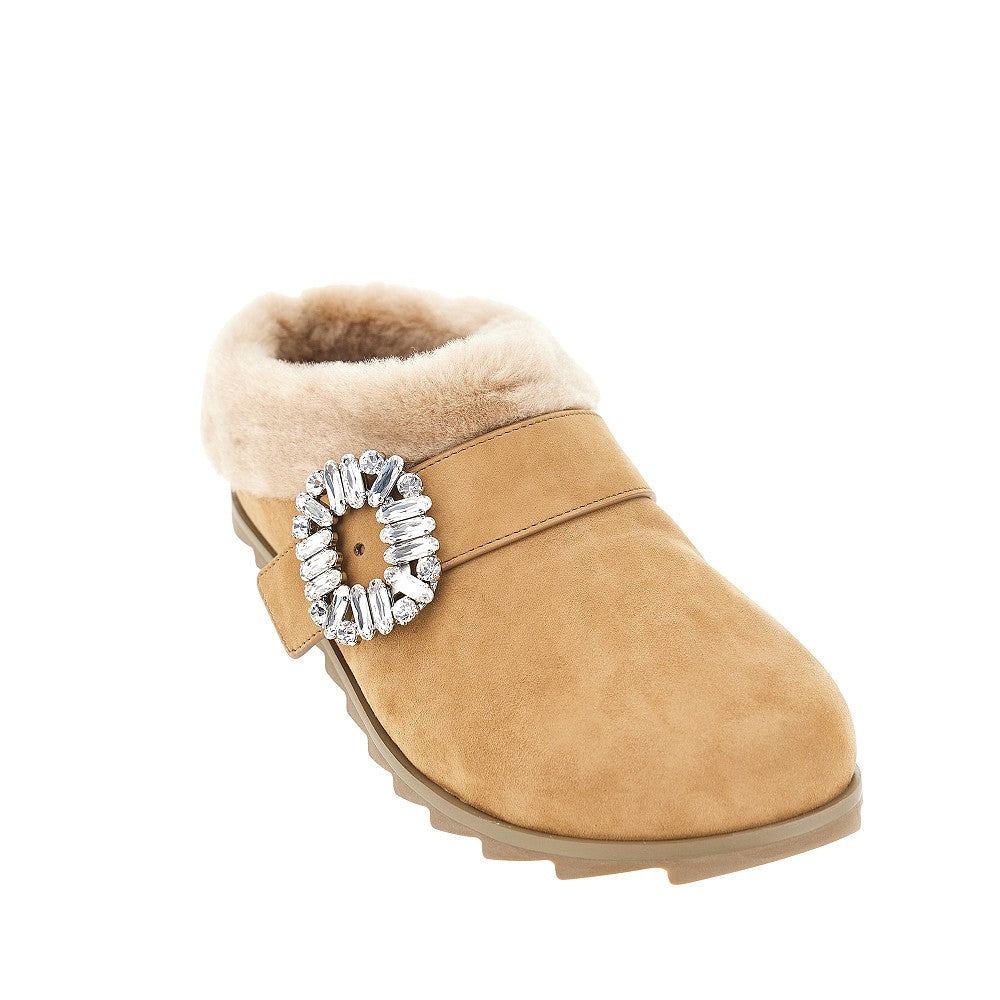 Roger Vivier Women Suede Leather Slidy Viv' Mules ROGER VIVIER