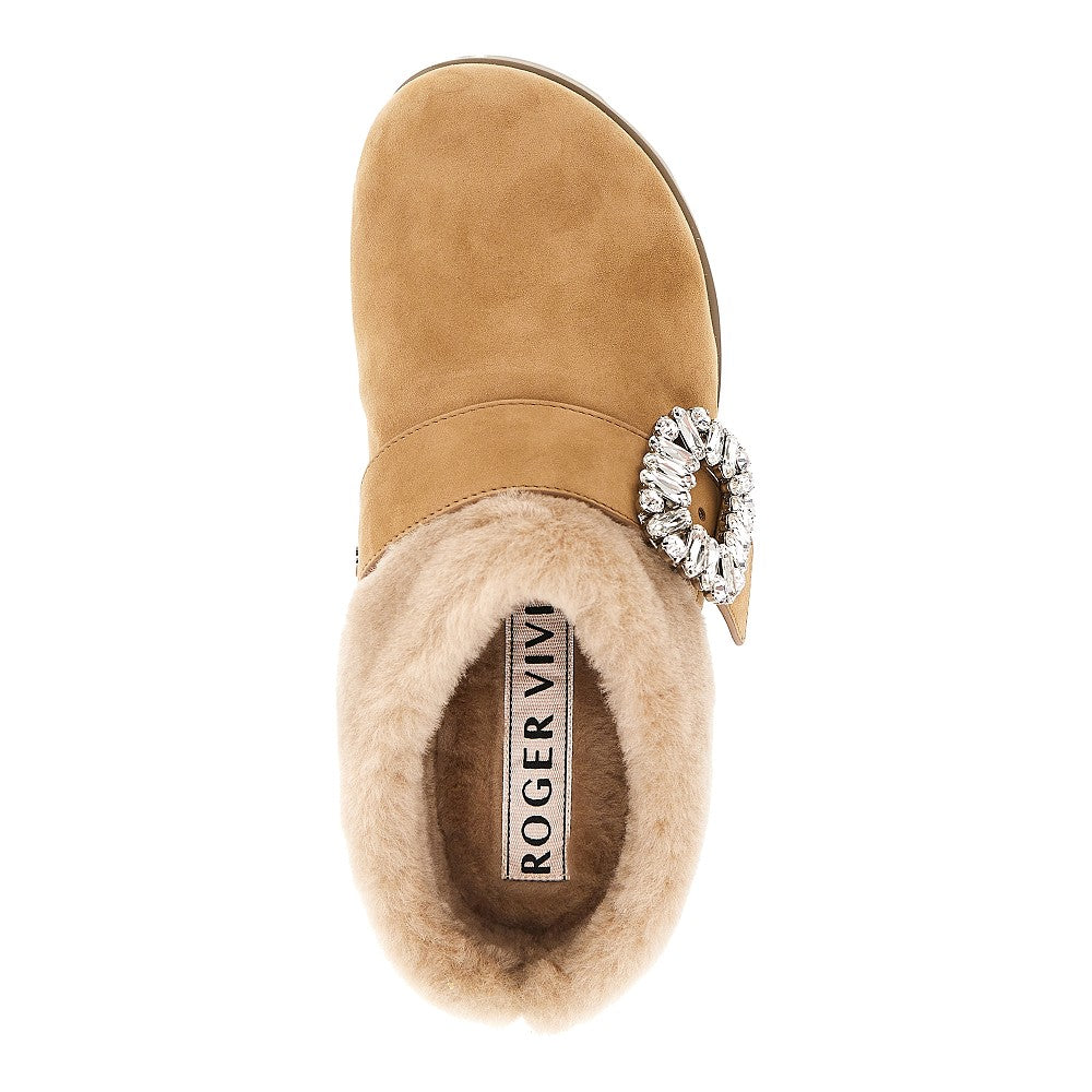 Roger Vivier Women Suede Leather Slidy Viv' Mules ROGER VIVIER