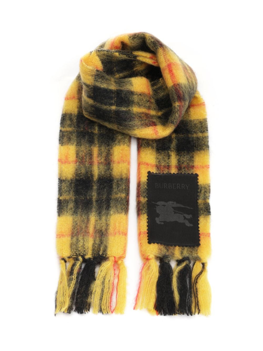 Burberry Women Check Wool And Mohair Scarf BURBERRY