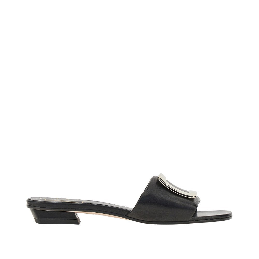 Roger Vivier Women Viv'choc Buckle Nappa Leather Slides ROGER VIVIER
