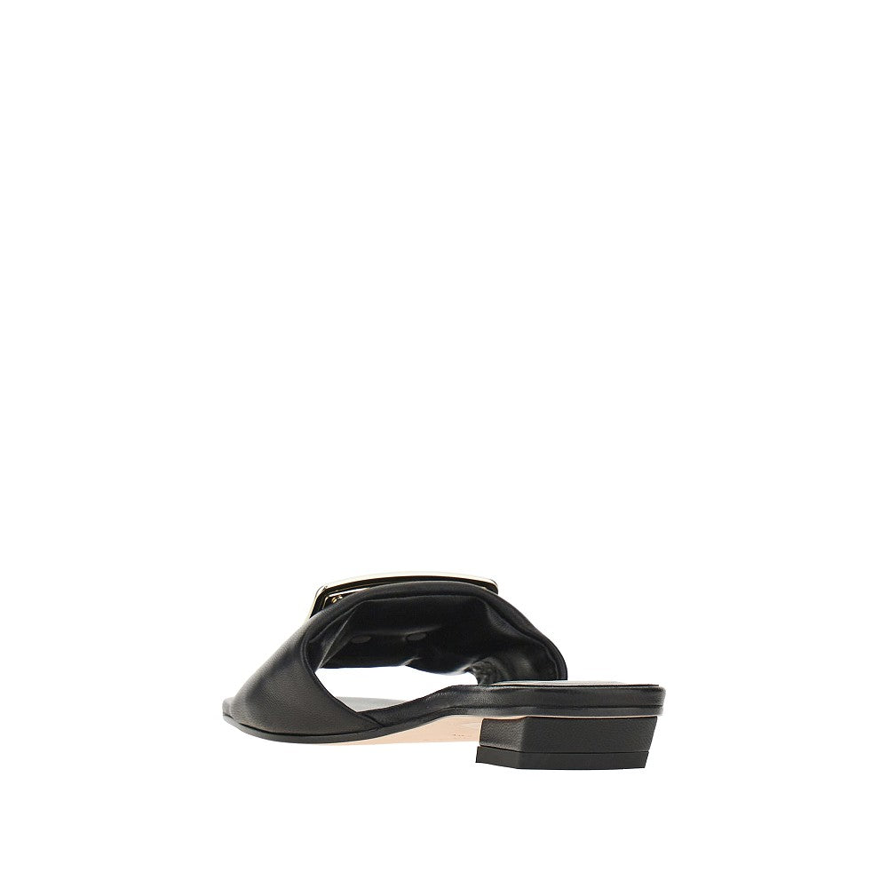 Roger Vivier Women Viv'choc Buckle Nappa Leather Slides ROGER VIVIER