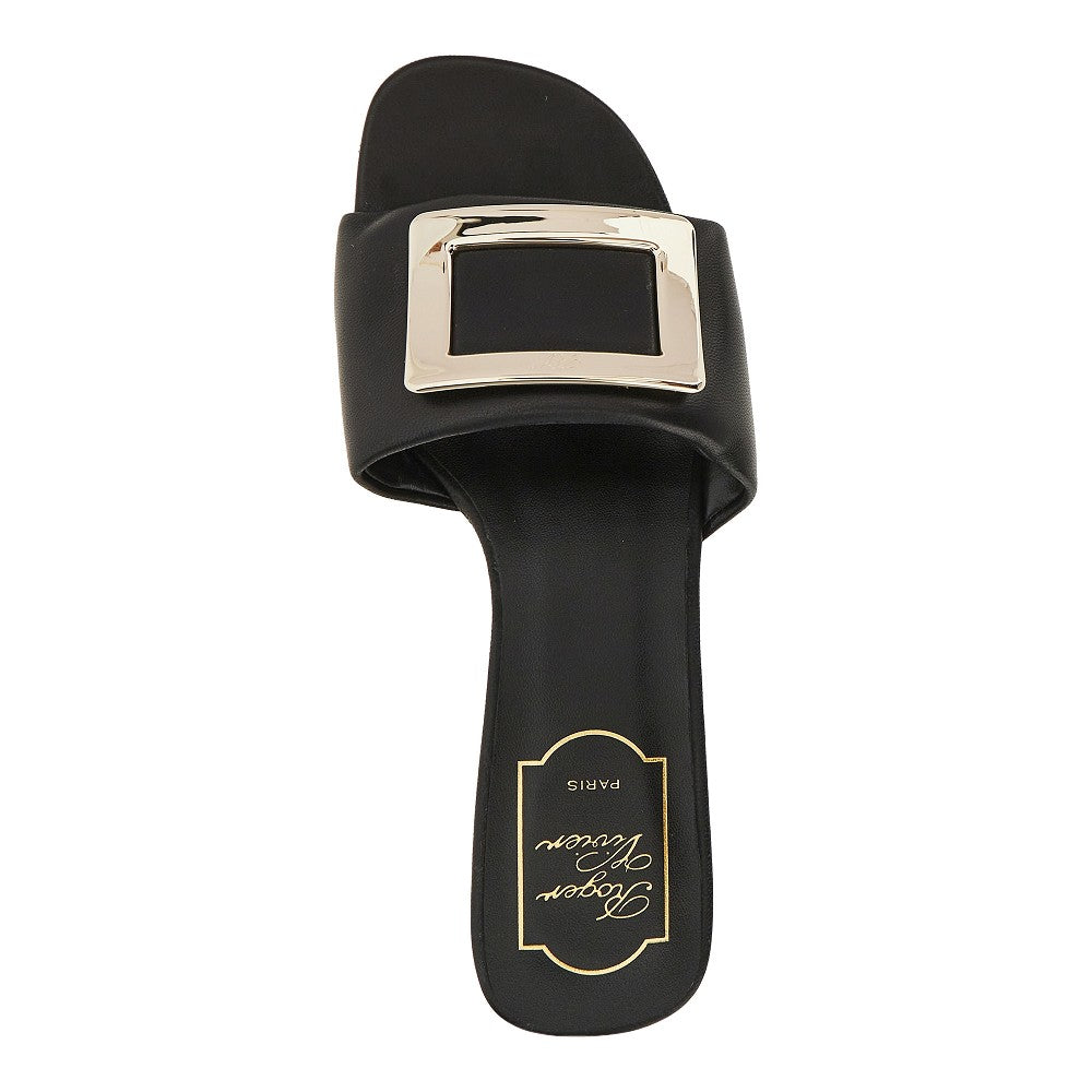 Roger Vivier Women Viv'choc Buckle Nappa Leather Slides ROGER VIVIER