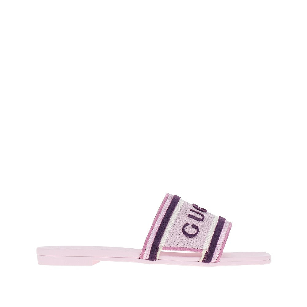 Gucci Women Fabric And Rubber Slides GUCCI