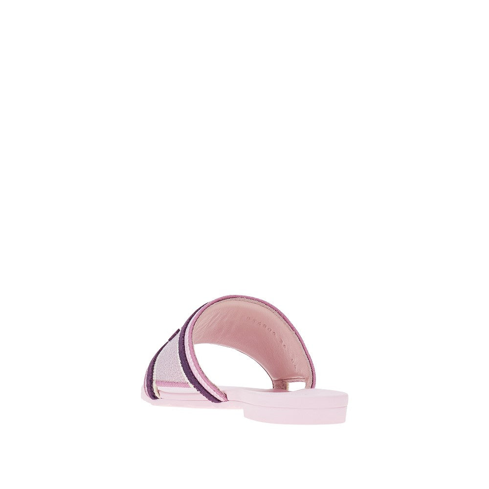 Gucci Women Fabric And Rubber Slides GUCCI
