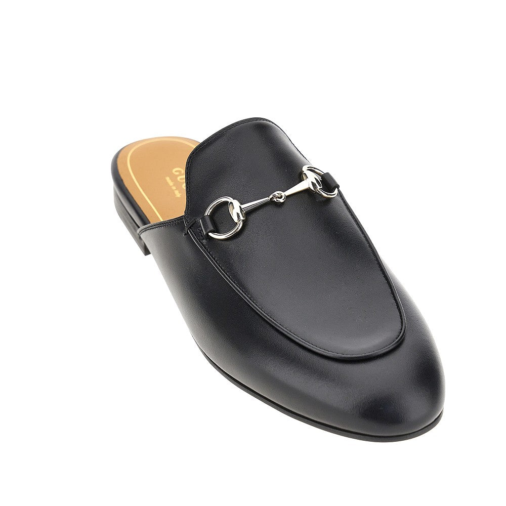 Gucci Women Leather 'Princetown' Sabot With Horsebit GUCCI