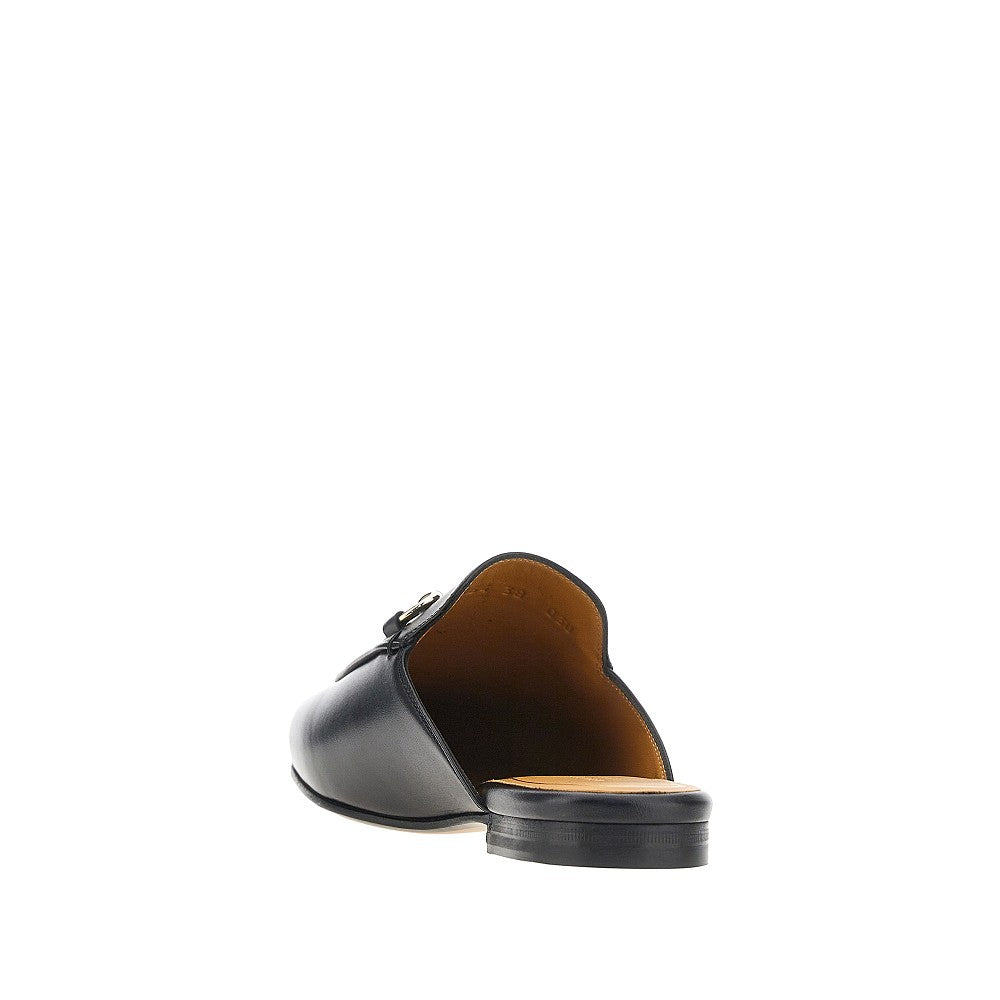 Gucci Women Leather 'Princetown' Sabot With Horsebit GUCCI