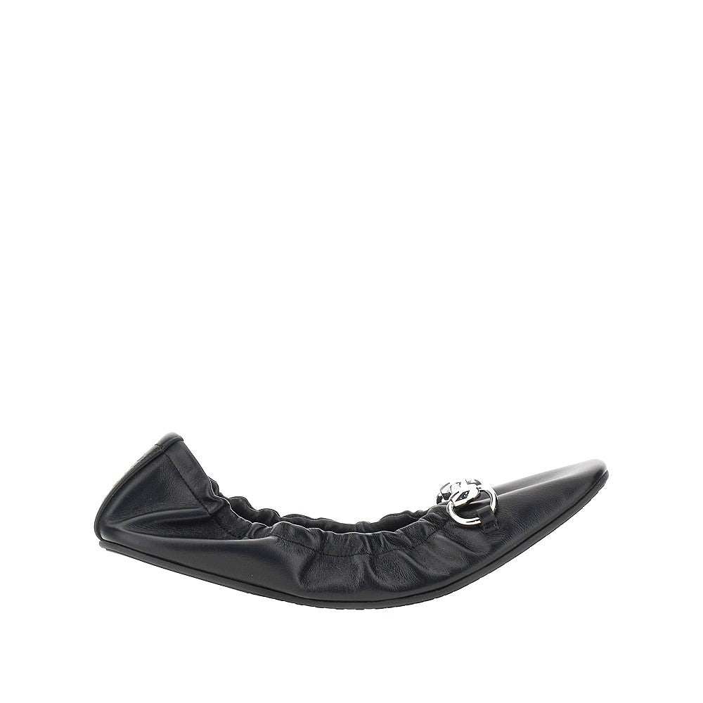 Gucci Women 'Prima' Leather Ballerinas With Horsebit GUCCI