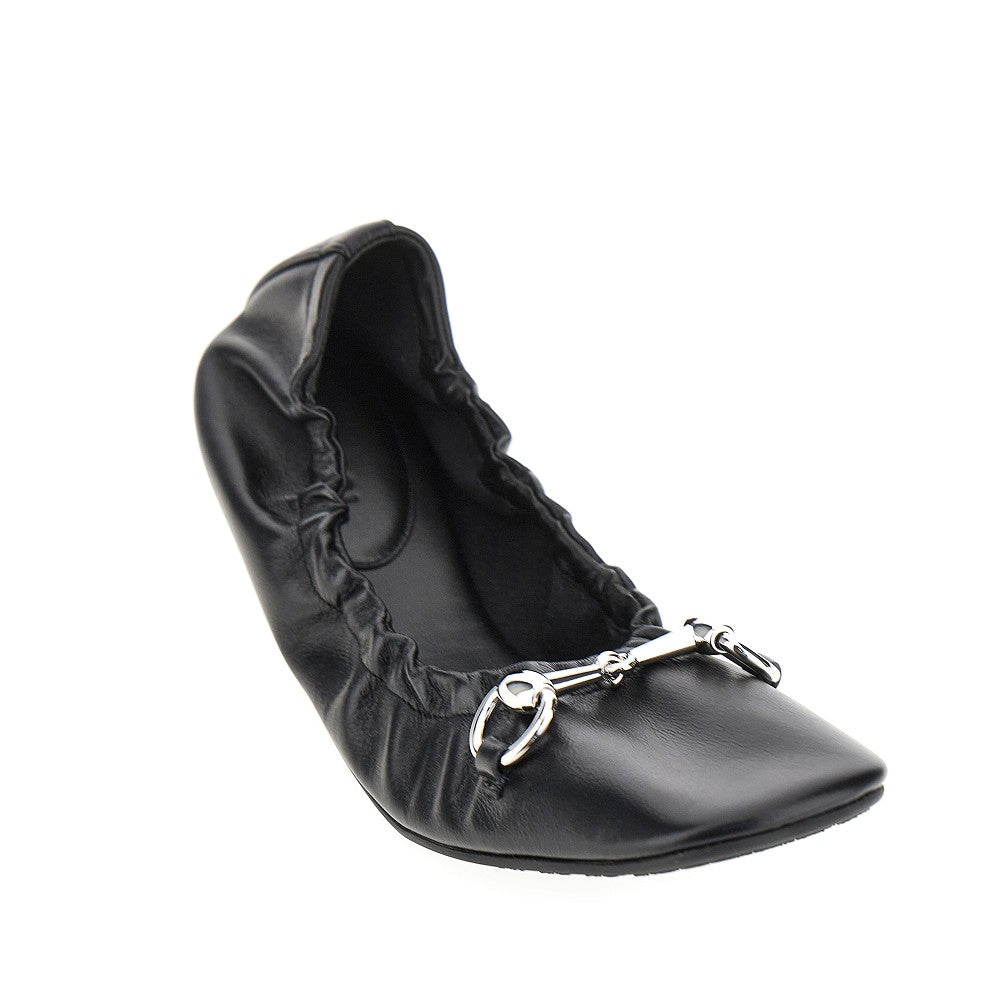 Gucci Women 'Prima' Leather Ballerinas With Horsebit GUCCI