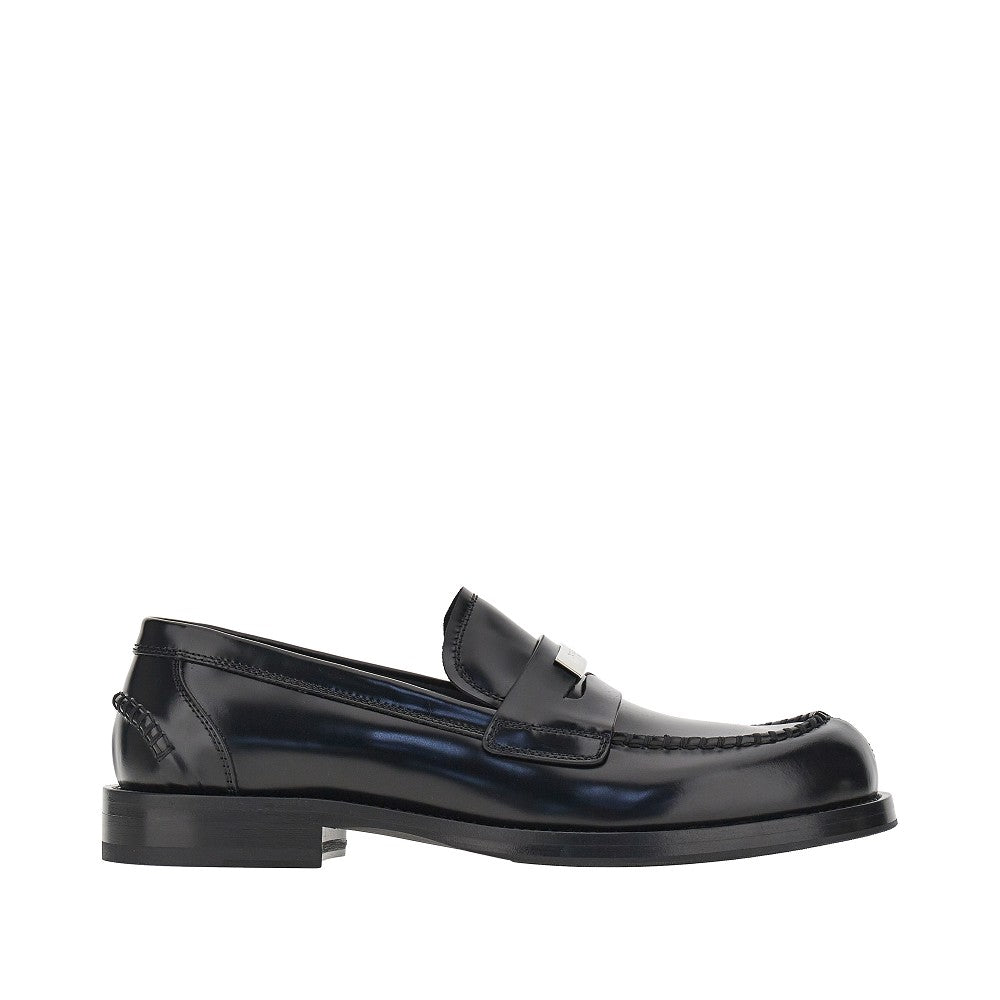 Dolce&Gabbana Men Logo Plate Leather Loafers DOLCE & GABBANA