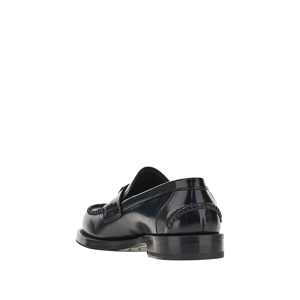 Dolce&Gabbana Men Logo Plate Leather Loafers DOLCE & GABBANA