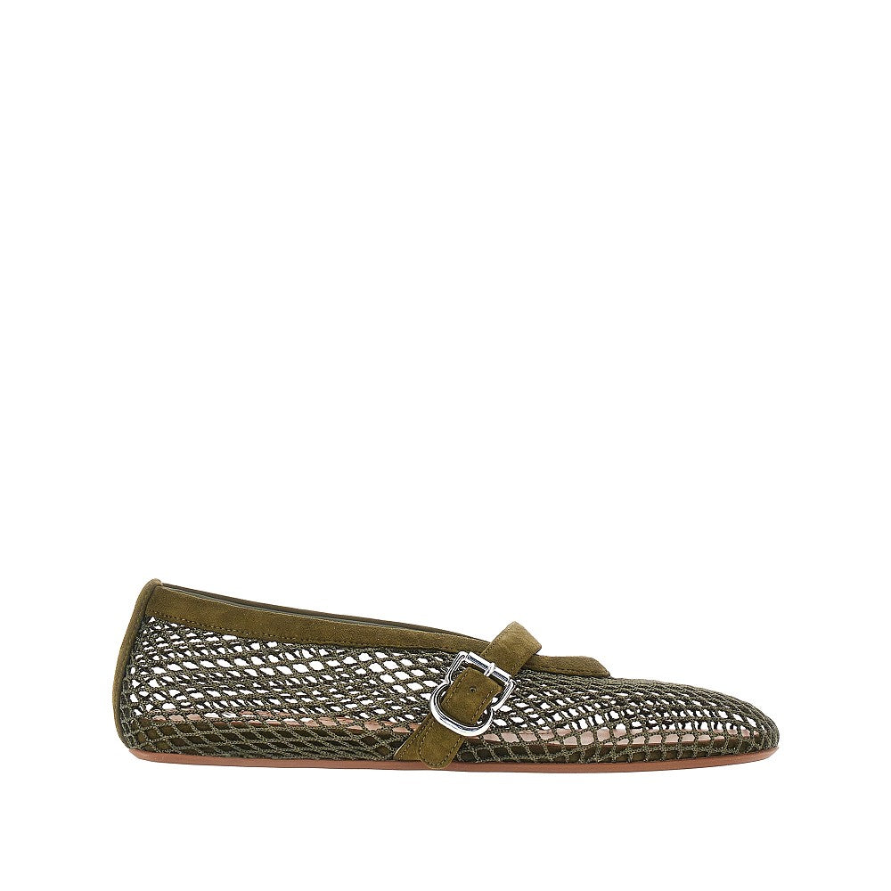 Alaia Women Fishnet Ballerina Flats ALAIA