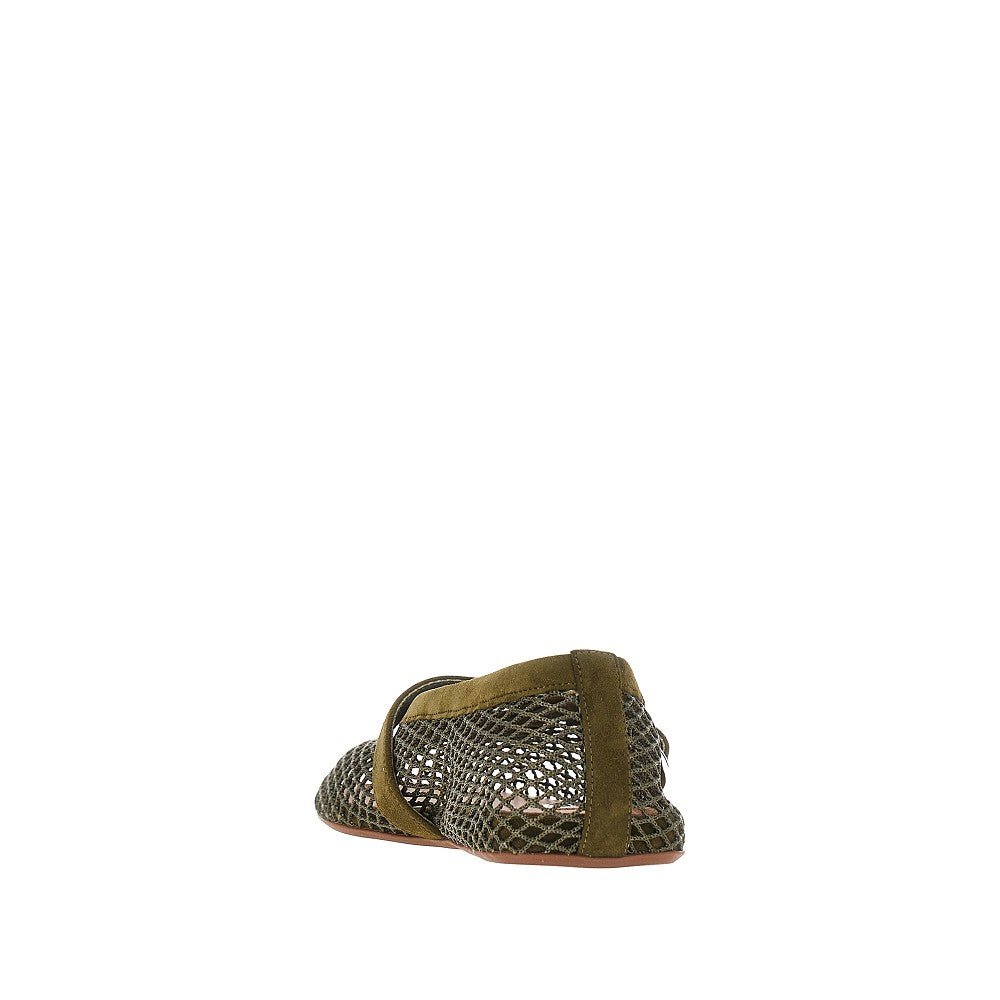 Alaia Women Fishnet Ballerina Flats ALAIA