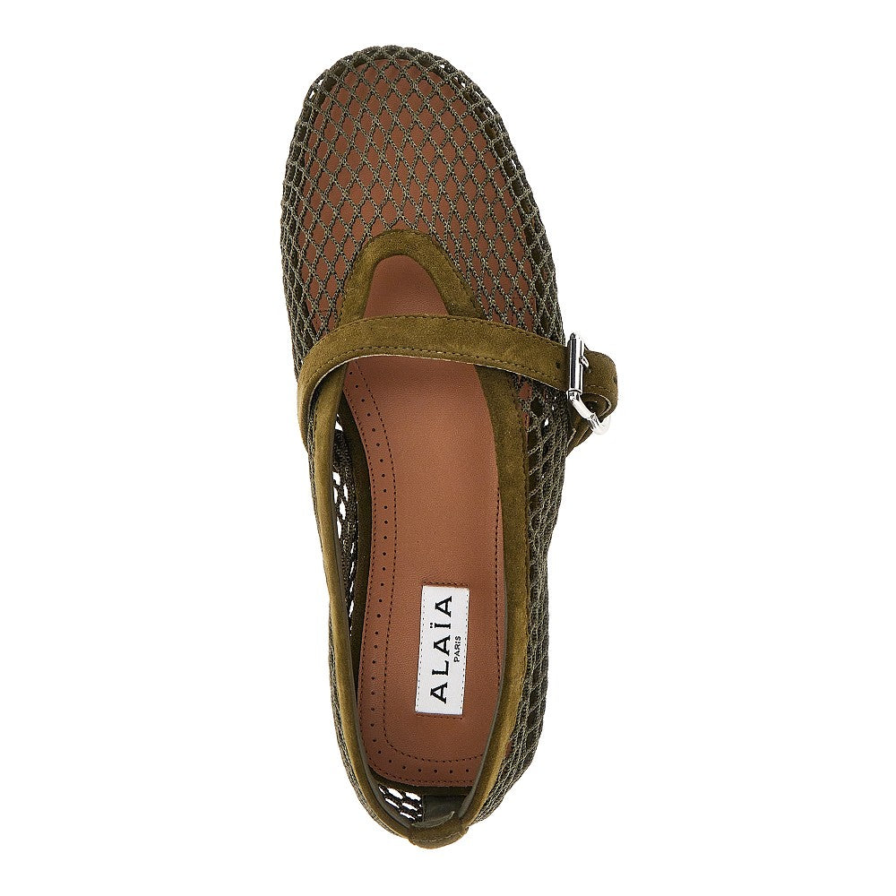 Alaia Women Fishnet Ballerina Flats ALAIA