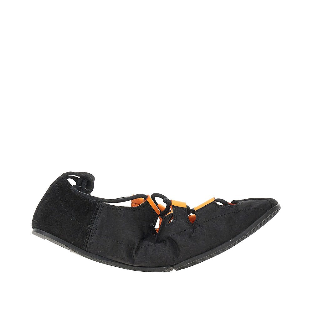 Alaia Women Nylon And Suede Leather Laced Ballerinas ALAIA