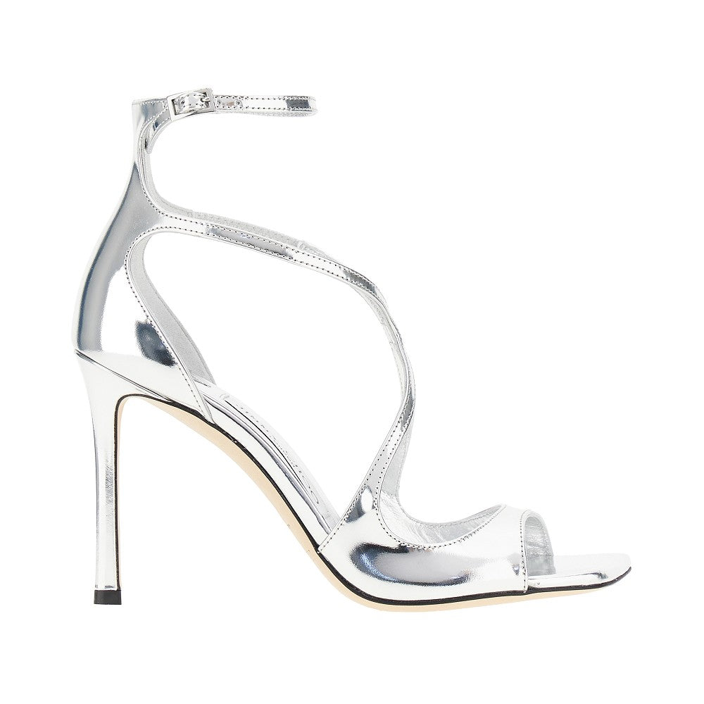Jimmy Choo Women 'Azia 95' Metallized Leather Sandals JIMMY CHOO
