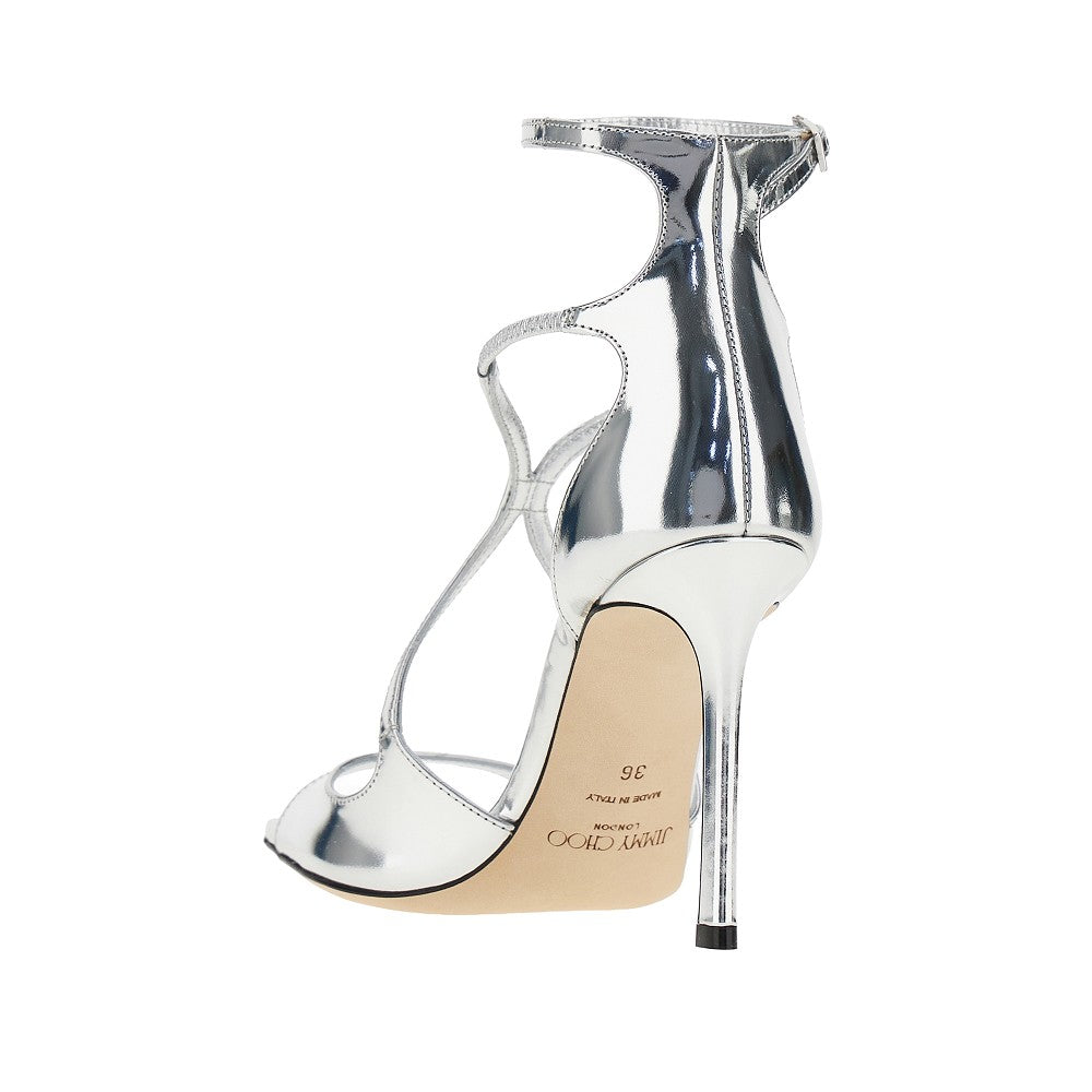 Jimmy Choo Women 'Azia 95' Metallized Leather Sandals JIMMY CHOO