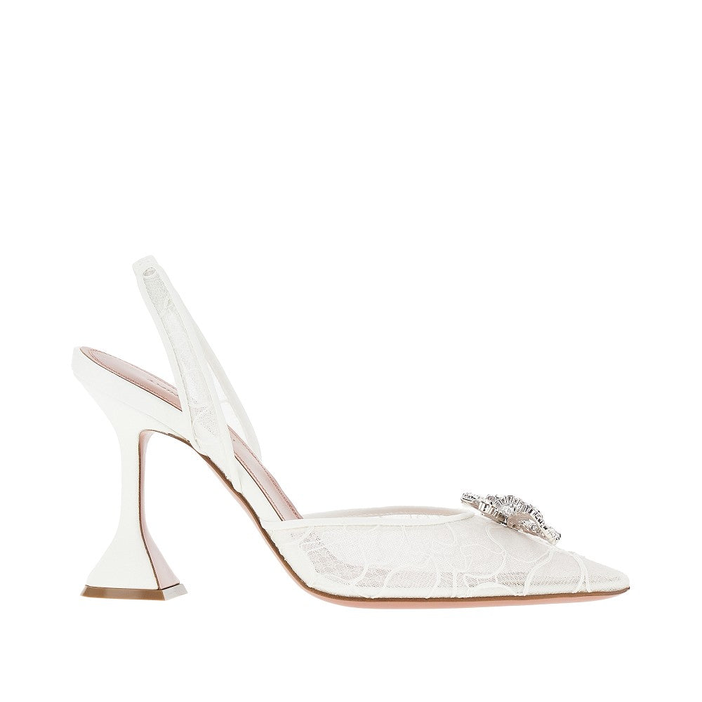 Amina Muaddi Women 'Rosie Sling' Lace Slingback Pumps AMINA MUADDI