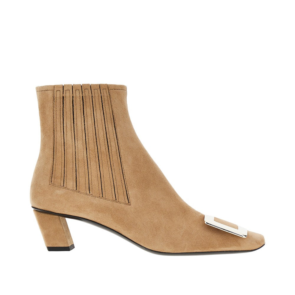 Roger Vivier Women Suede Leather 'Belle Vivier' Chelsea Boots ROGER VIVIER