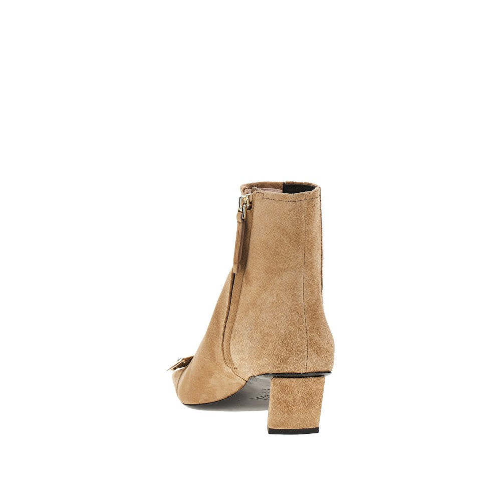 Roger Vivier Women Suede Leather 'Belle Vivier' Chelsea Boots ROGER VIVIER