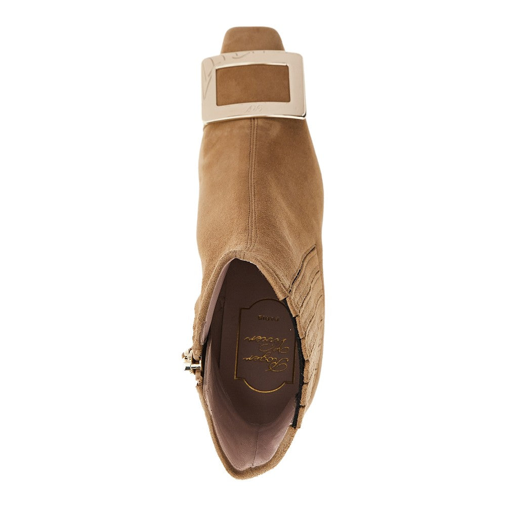 Roger Vivier Women Suede Leather 'Belle Vivier' Chelsea Boots ROGER VIVIER