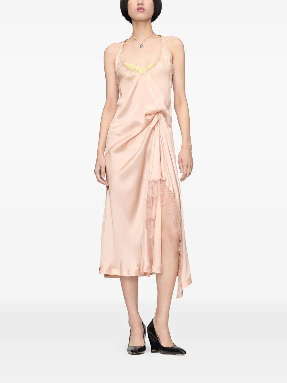Maison Margiela Women Midi Lace Slip Dress MAISON MARGIELA
