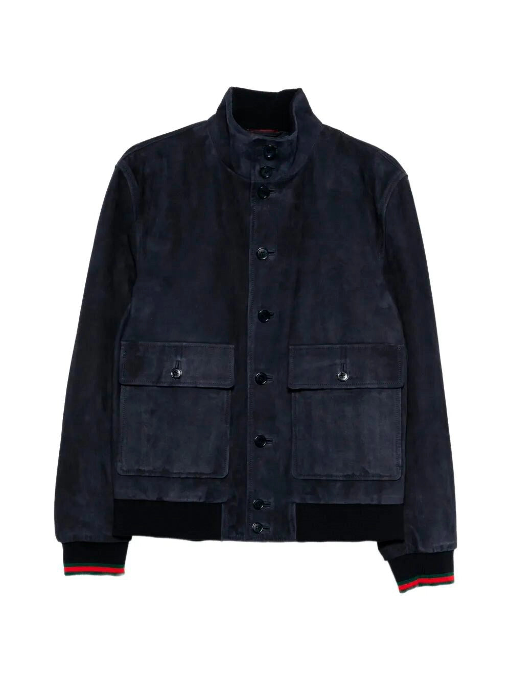 Gucci Men Leather Bomber Jacket