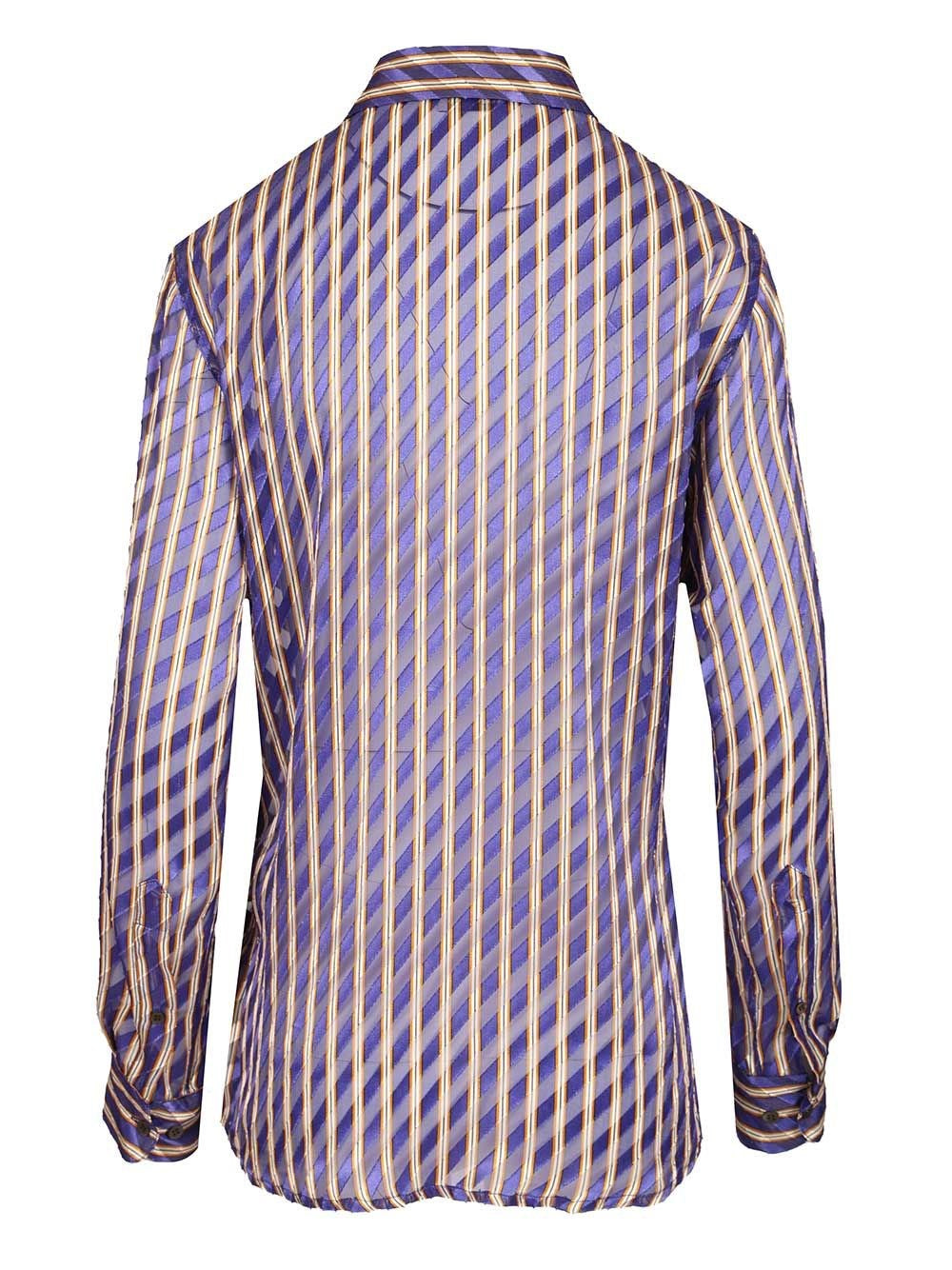 Dries Van Noten Women Striped Dévoré Satin Shirt DRIES VAN NOTEN