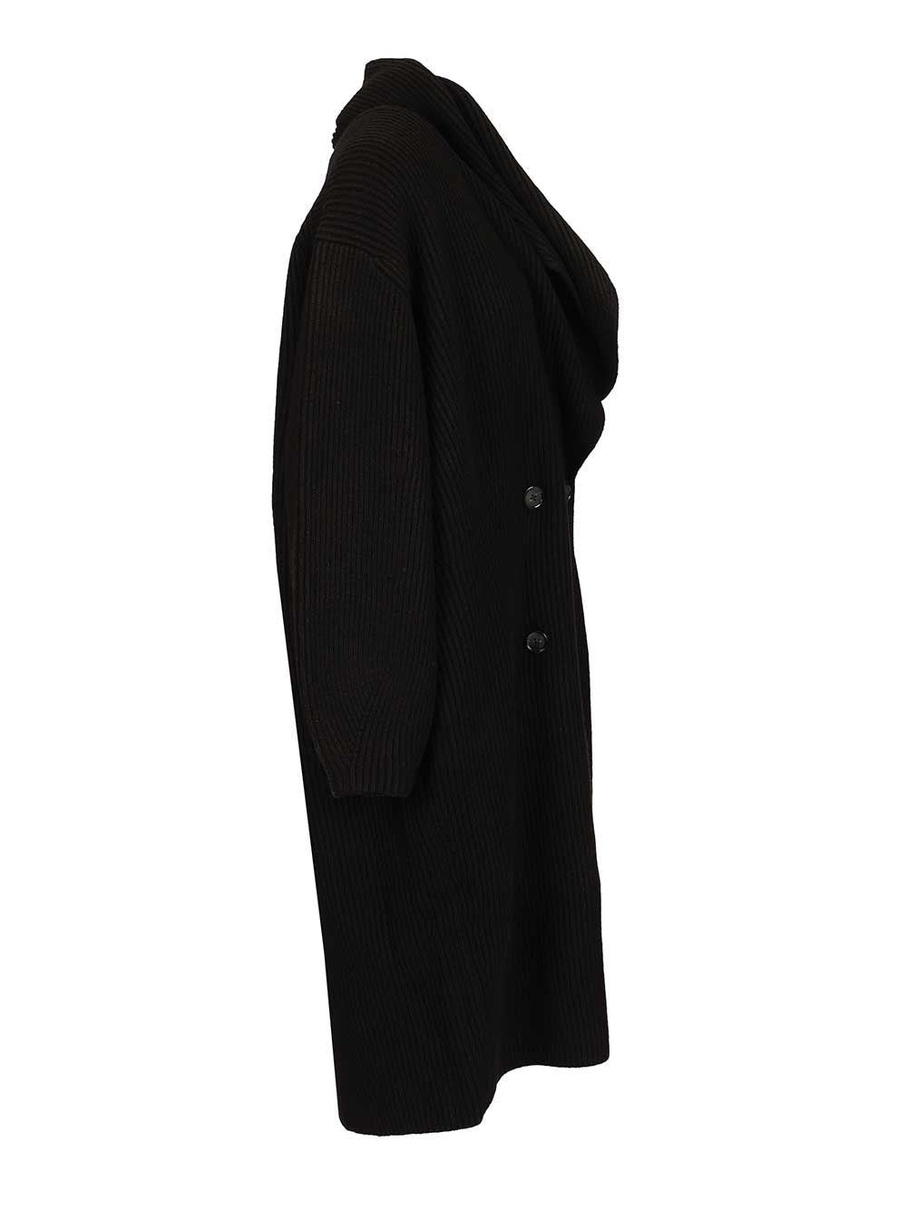 Toteme Women Long Double-Breasted Ribbed Wool Cardigan TOTEME