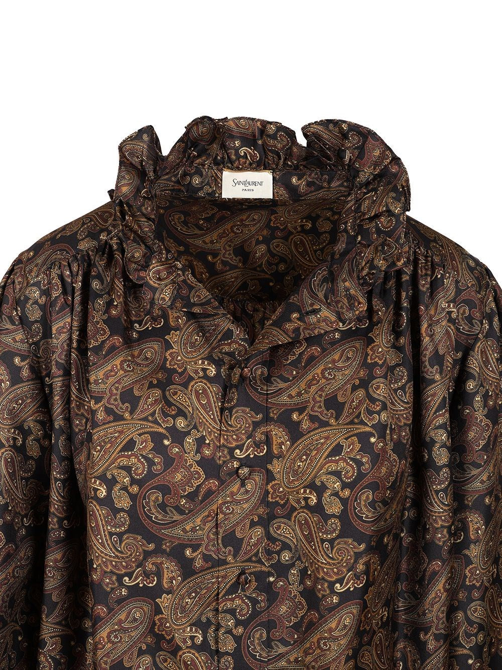 Saint Laurent Women Paisley Pattern Silk Twill Dress SAINT LAURENT