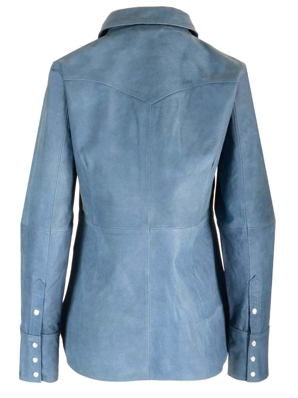 Stand Studio Women Western Style Leather Shirt STAND STUDIO