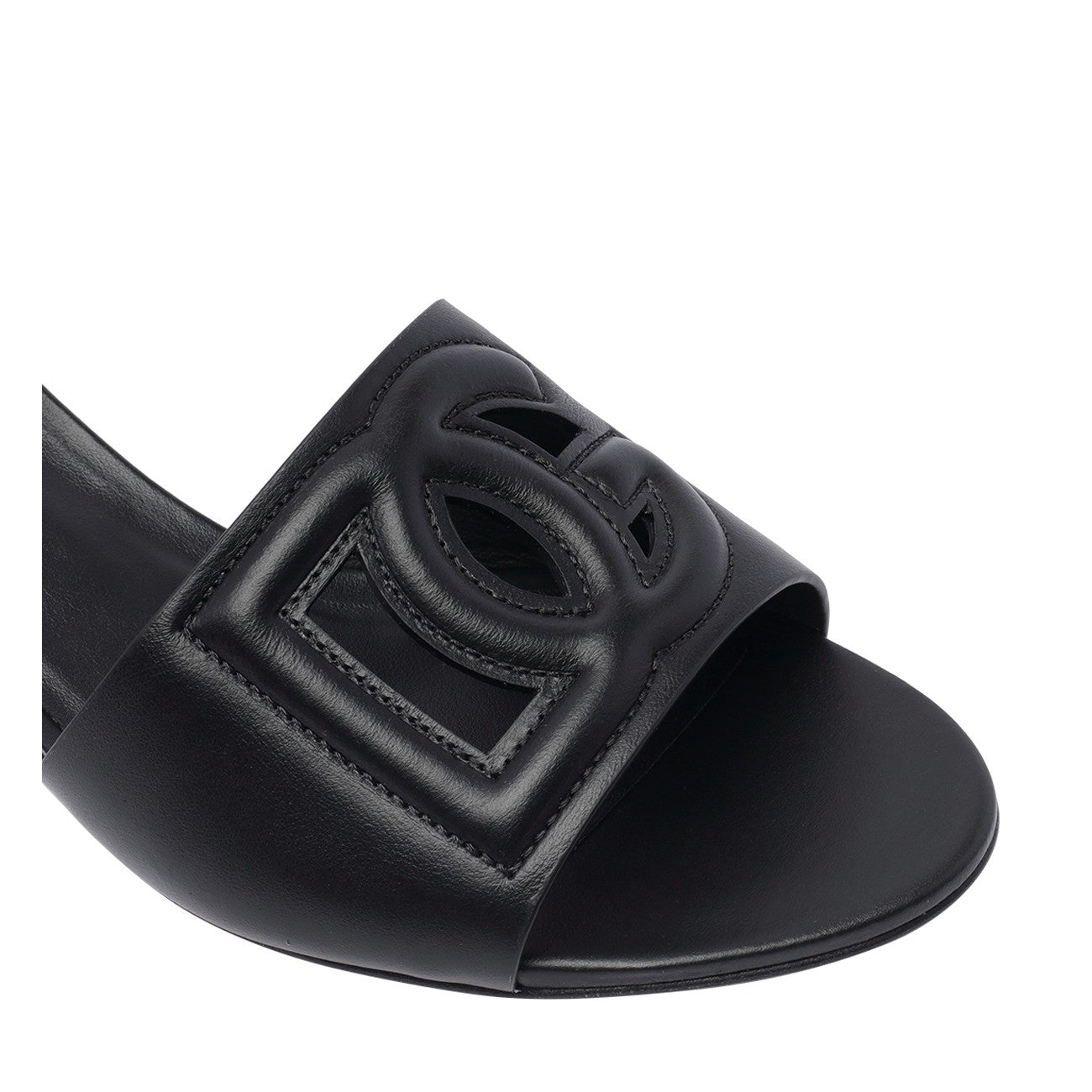 Dolce&Gabbana Women Calfskin Mules With Dg Millennials Logo DOLCE & GABBANA