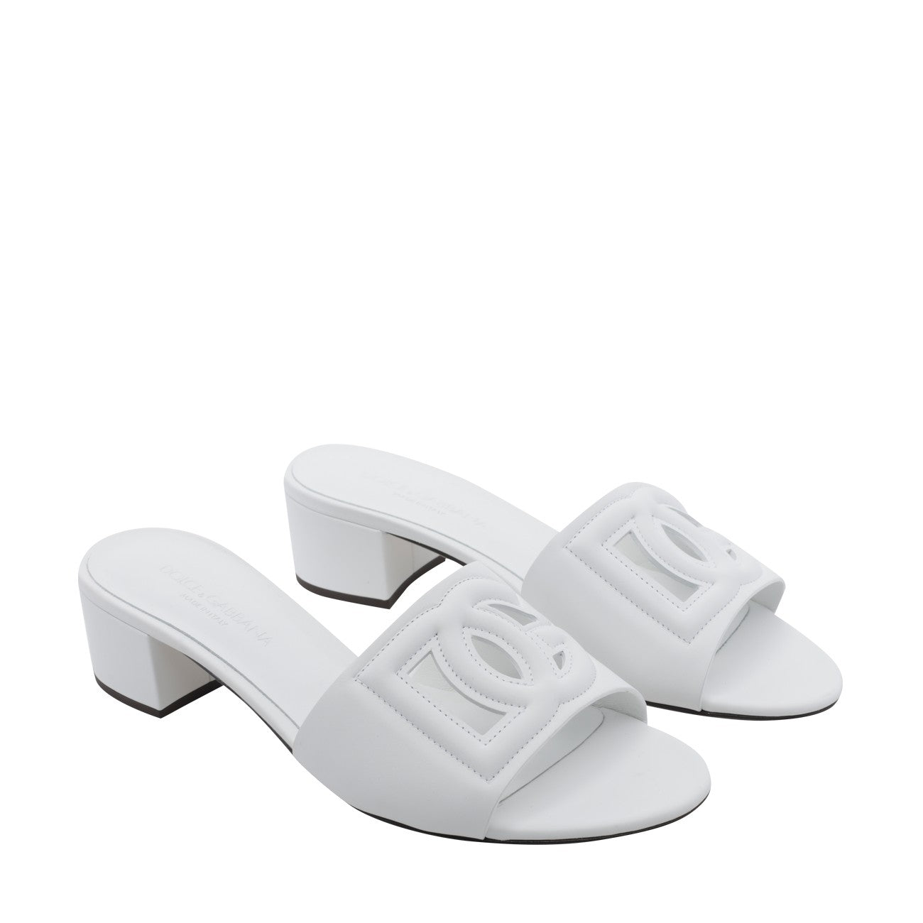Dolce&Gabbana Women Calfskin Mules With Dg Millennials Logo