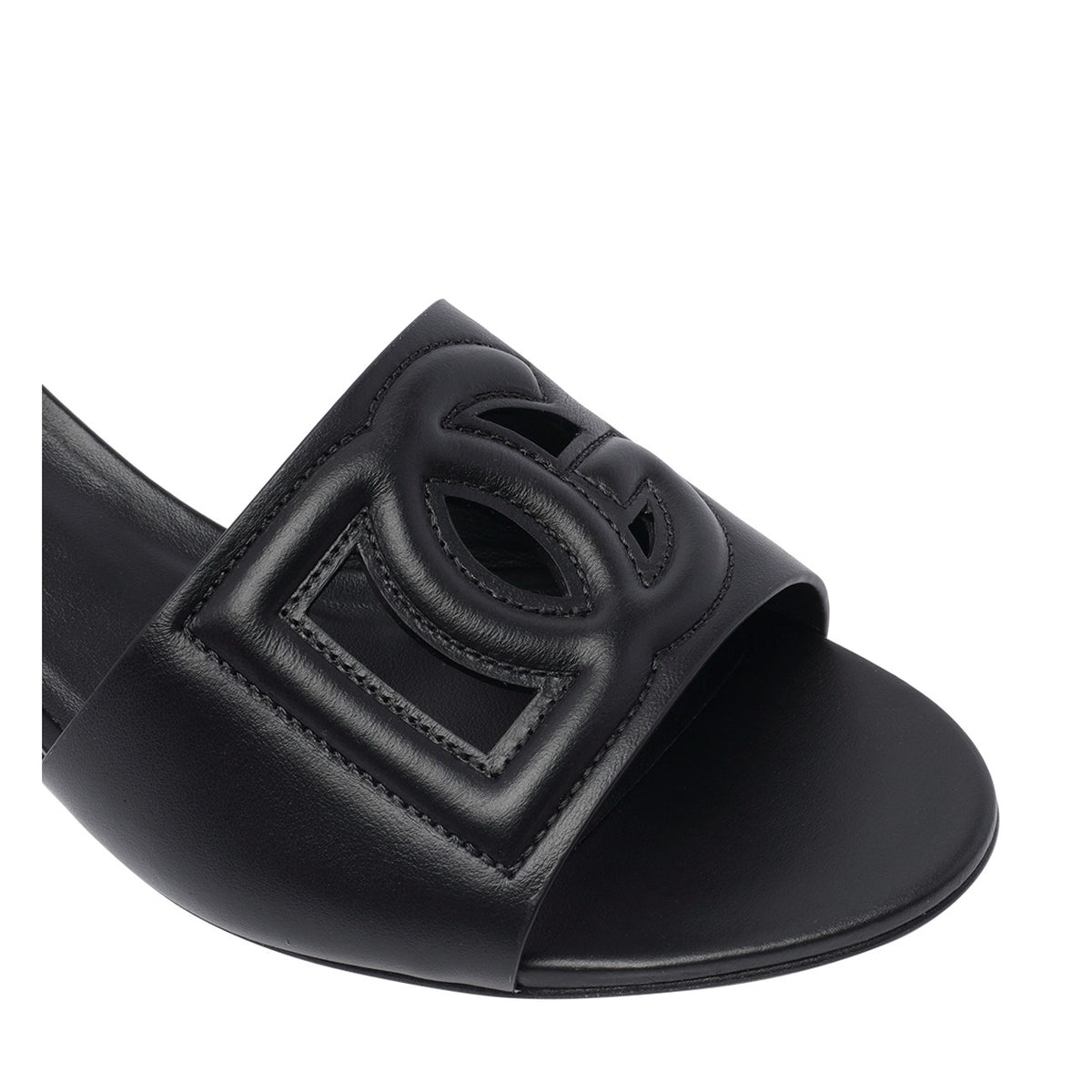 Dolce&Gabbana Women Calfskin Mules With Dg Millennials Logo DOLCE & GABBANA