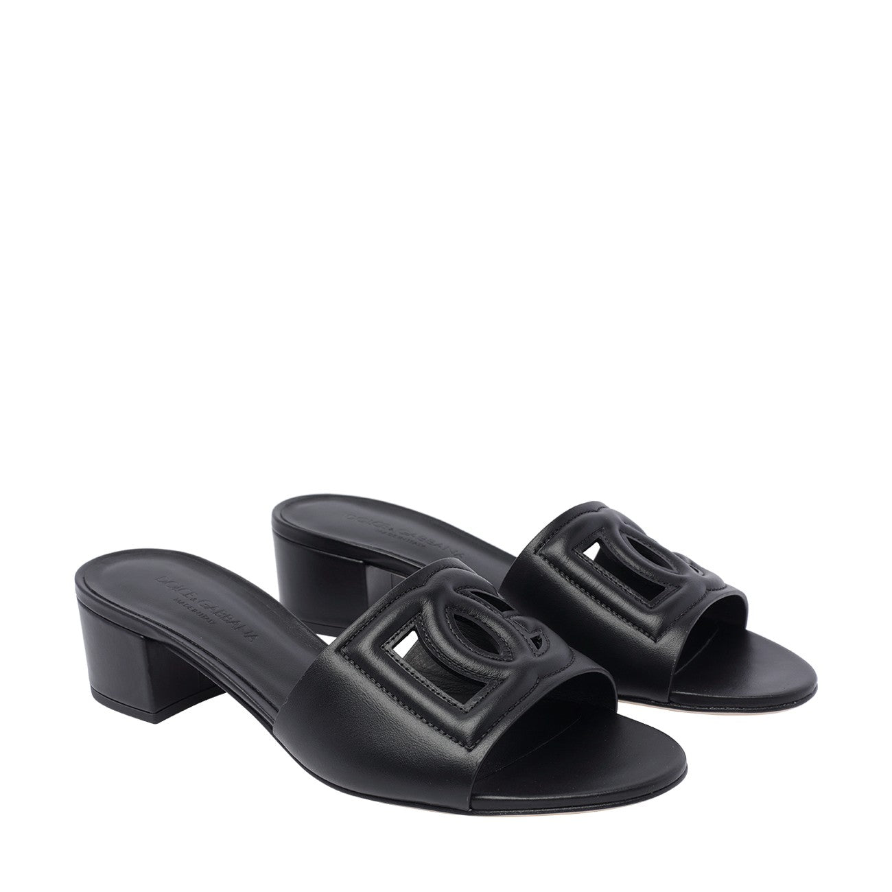 Dolce&Gabbana Women Calfskin Mules With Dg Millennials Logo DOLCE & GABBANA