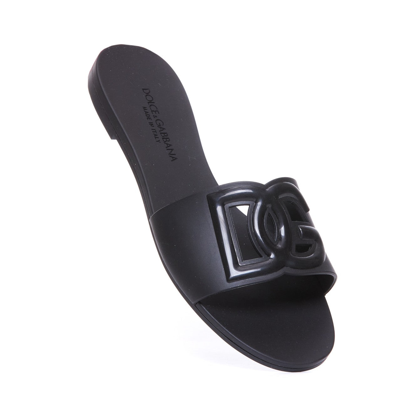 Dolce&Gabbana Women Calfskin Sliders With Dg Logo DOLCE & GABBANA