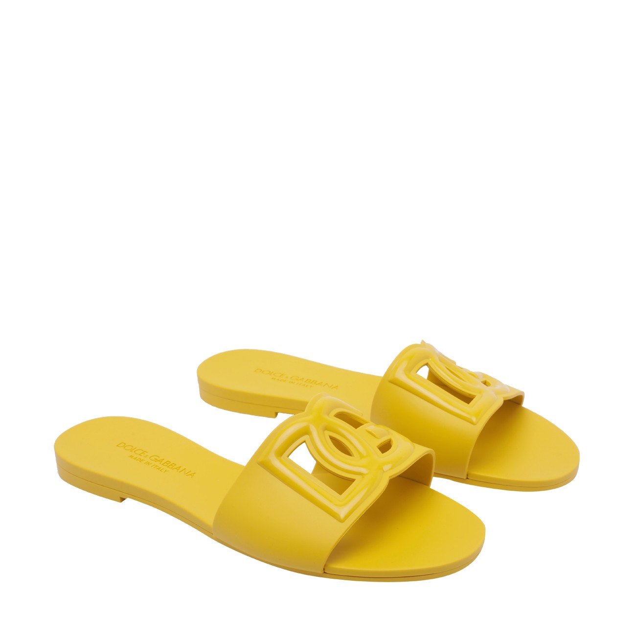 Dolce&Gabbana Women Calfskin Sliders With Dg Logo DOLCE & GABBANA