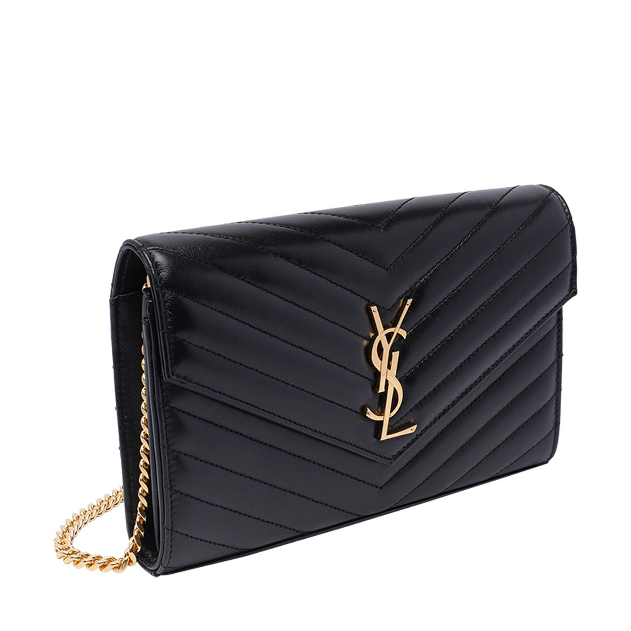 Saint Laurent Women Cassandre Chain Wallet