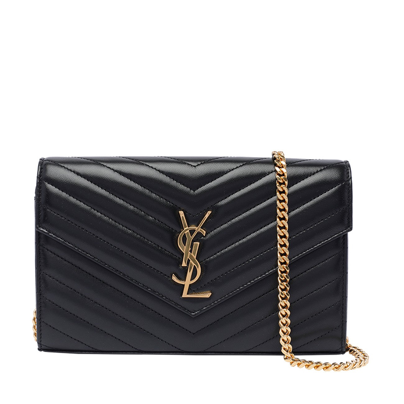 Saint Laurent Women Cassandre Chain Wallet