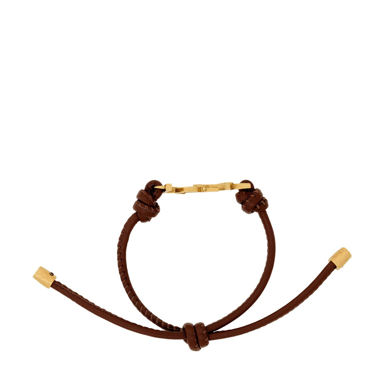 Saint Laurent Men Cassandre Leather Bracelet SAINT LAURENT