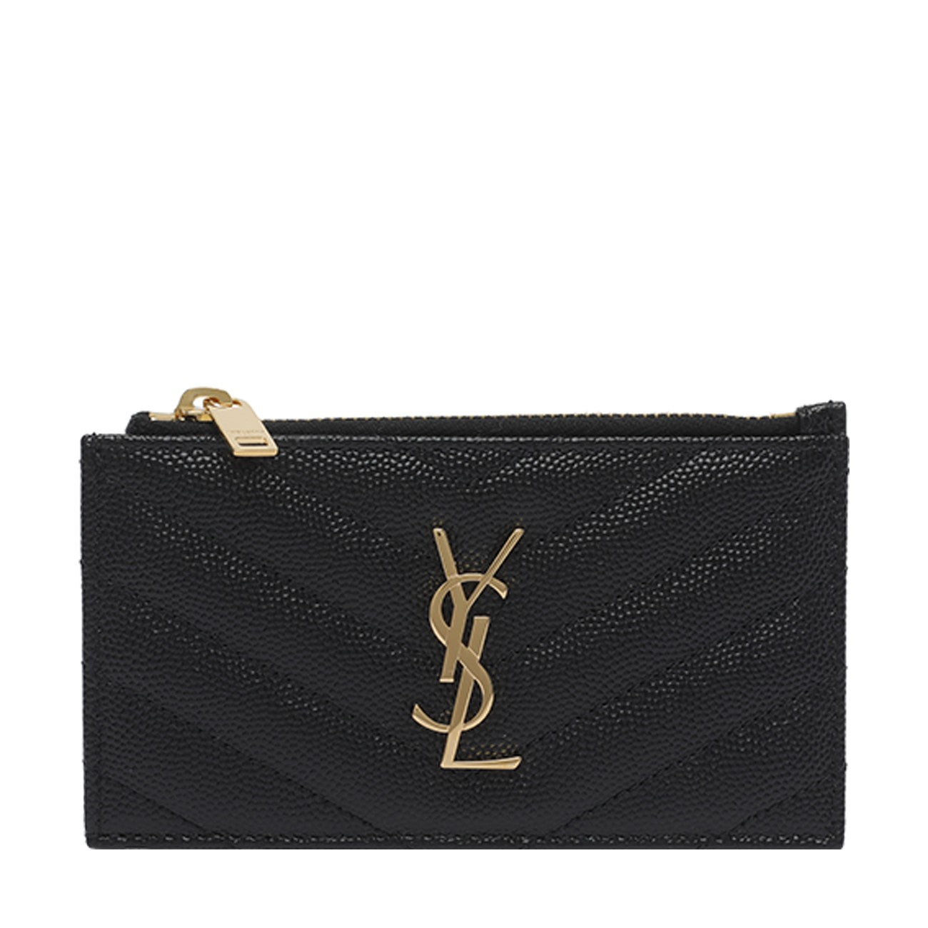 Saint Laurent Women Cassandre Matelasse' Fragments Zip Cardholder SAINT LAURENT